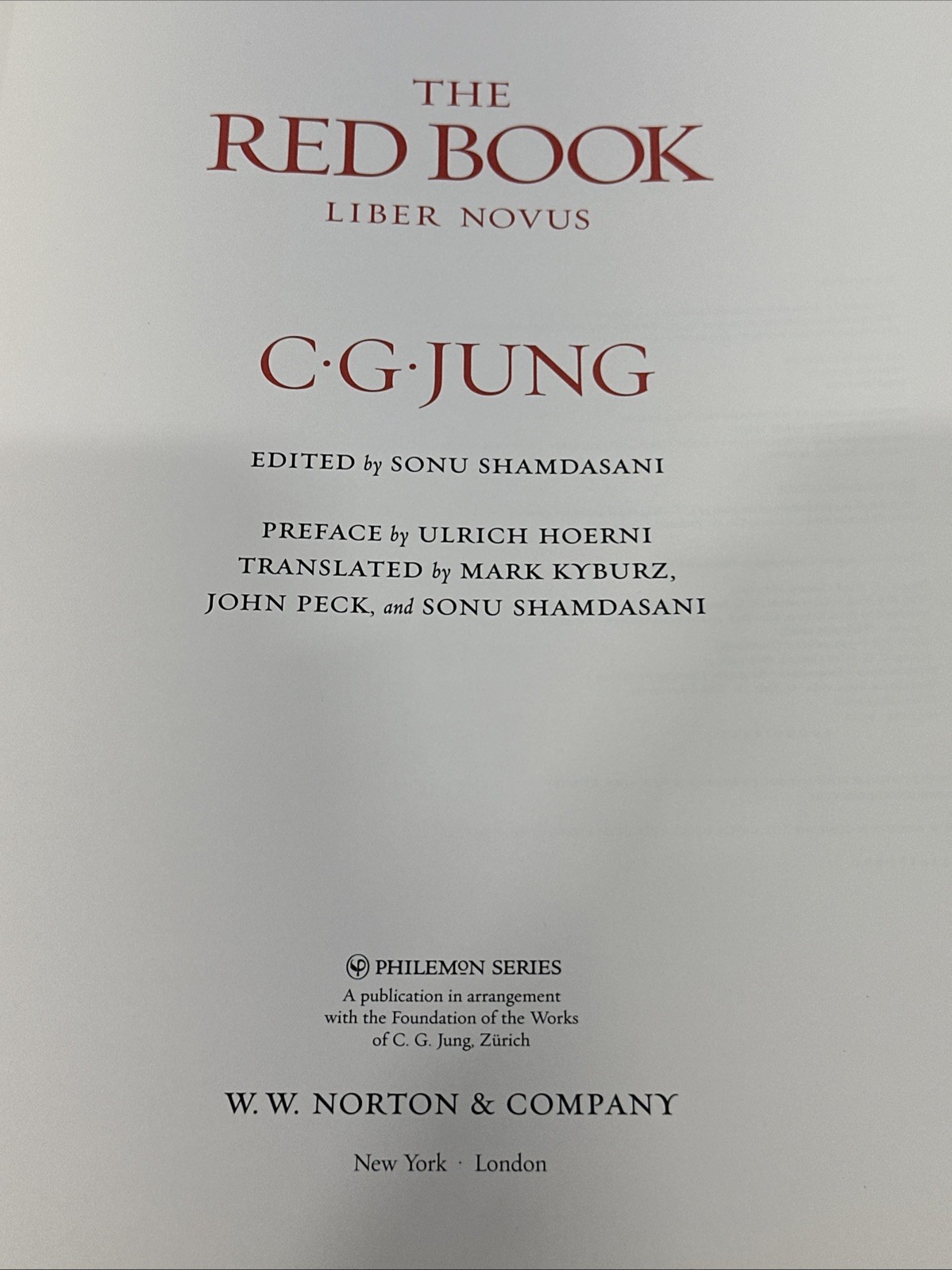 Carl Jung Red Book: LARGE Liber Novus First Edition Hardcover with Dust Jacket