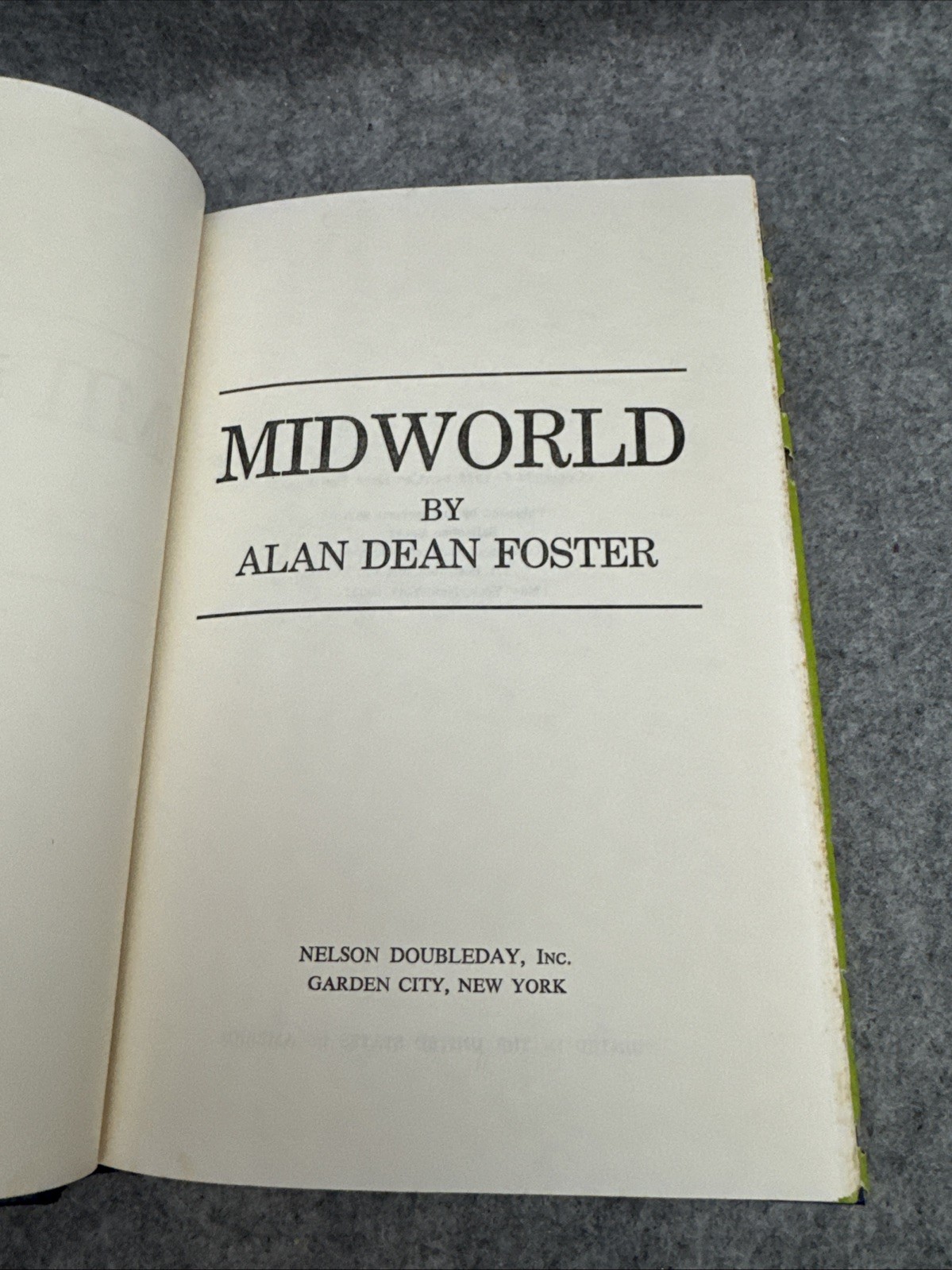 Midworld by Alan Dean Foster BCE HC DJ 1975 Sci-Fi Fantasy