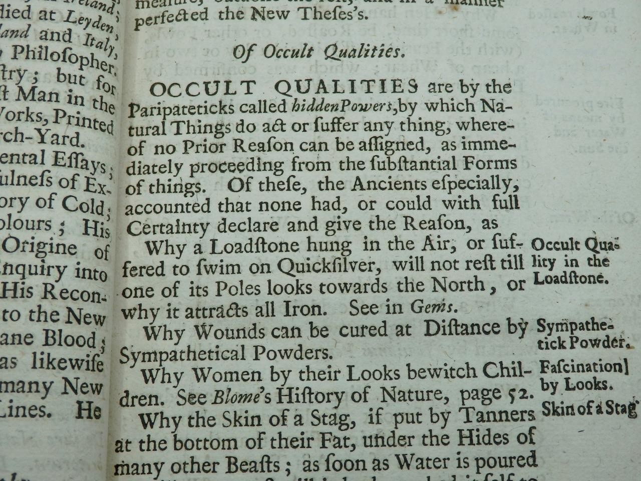 1722 UNIVERSAL LIBRARY or COMPLEAT SUMMARY of SCIENCE – FULL LEATHER Very Clean