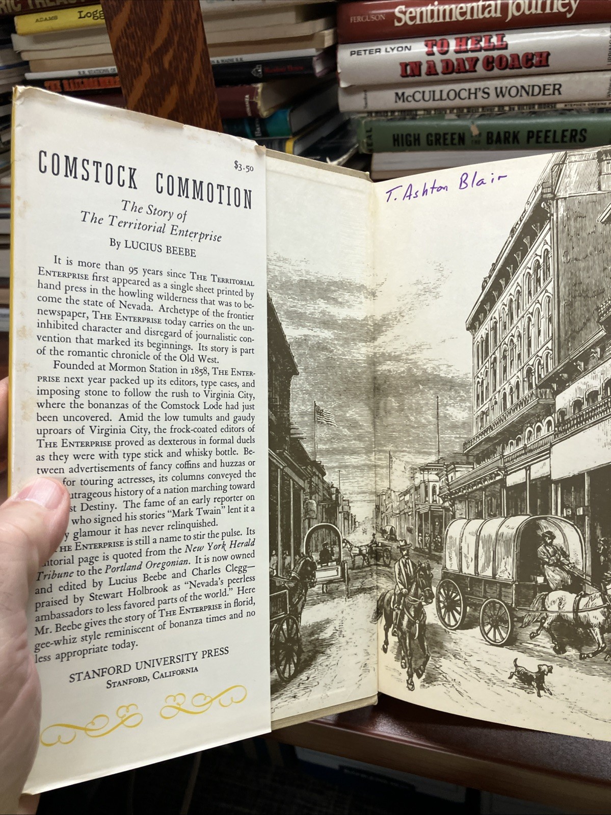 Comstock Commotion 1954 Lucius Beebe Virginia City Nevada News Enterprise