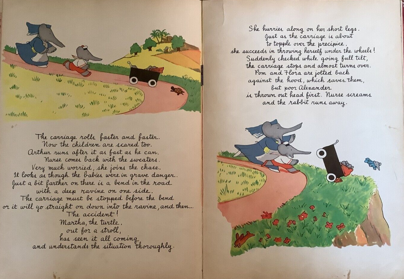 Good 1938 Large HC First Edition Elephant Babar & His Children Jean De Brunhoff