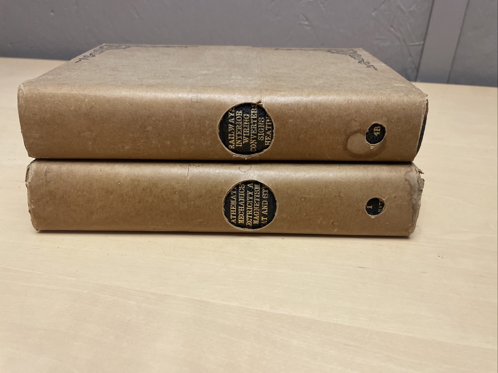 ORIGINAL ANTIQUE ICS Reference Library Books mathematics and railways etc.