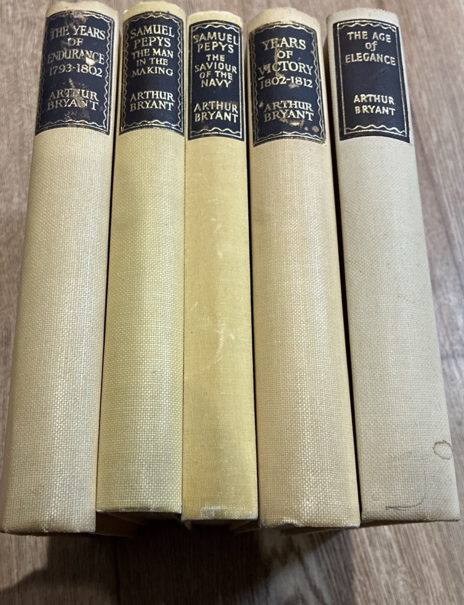 Job Lot Bundle of 5 Arthur Bryant Hardback Books 1954 1944 1949 1953 1945