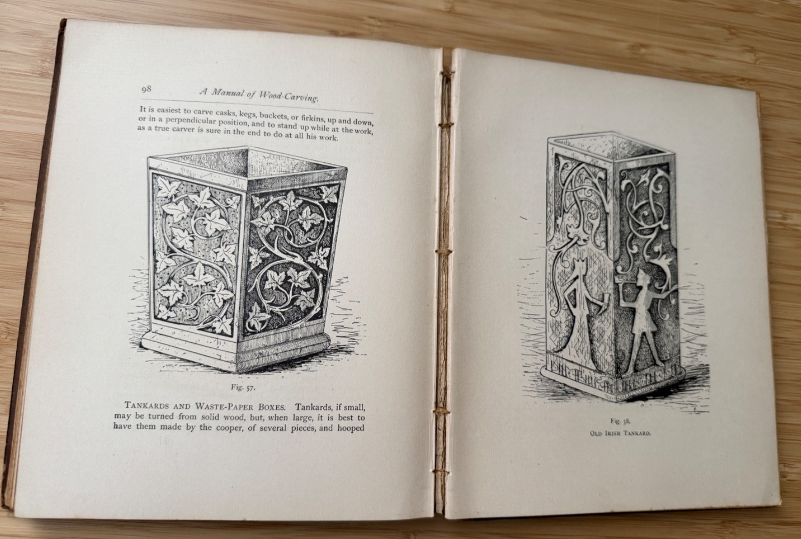 A Manual of Wood Carving Leland Holtzapffel 1891 1st Ed Sweep Cut Tools Patterns