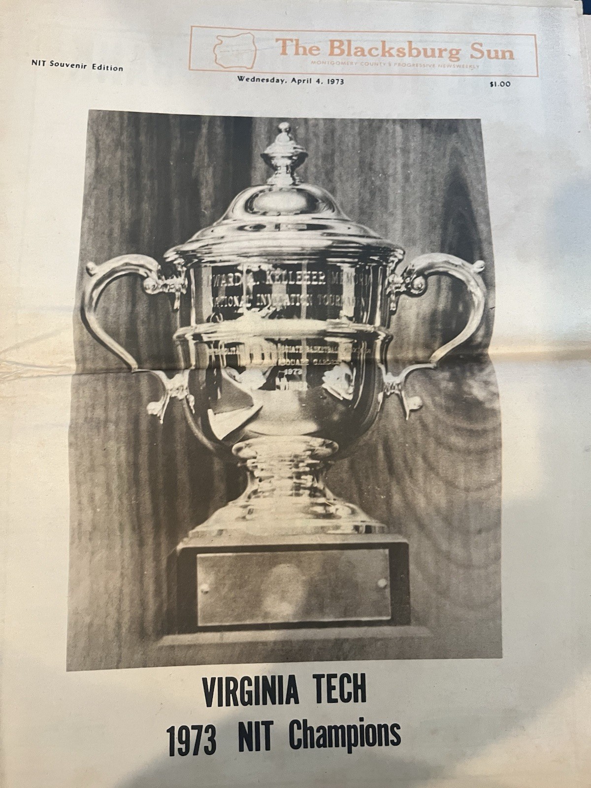 The Blacksburg Sun – VA Tech NIT Champions Souvenir Edition (1973)