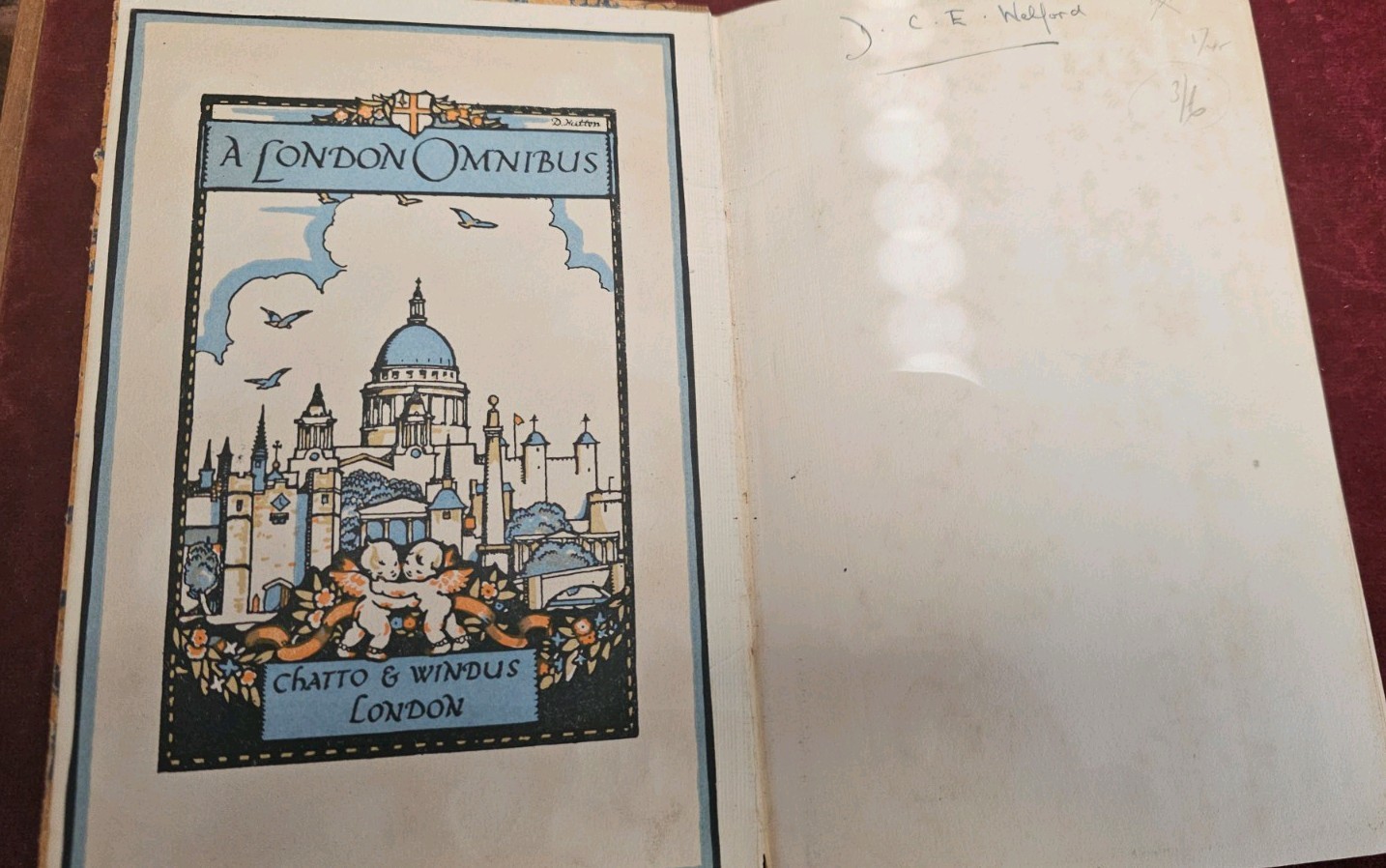 A London Omnibus 1927 UK 1st/First Chatto & Windus London Anecdotes BR505