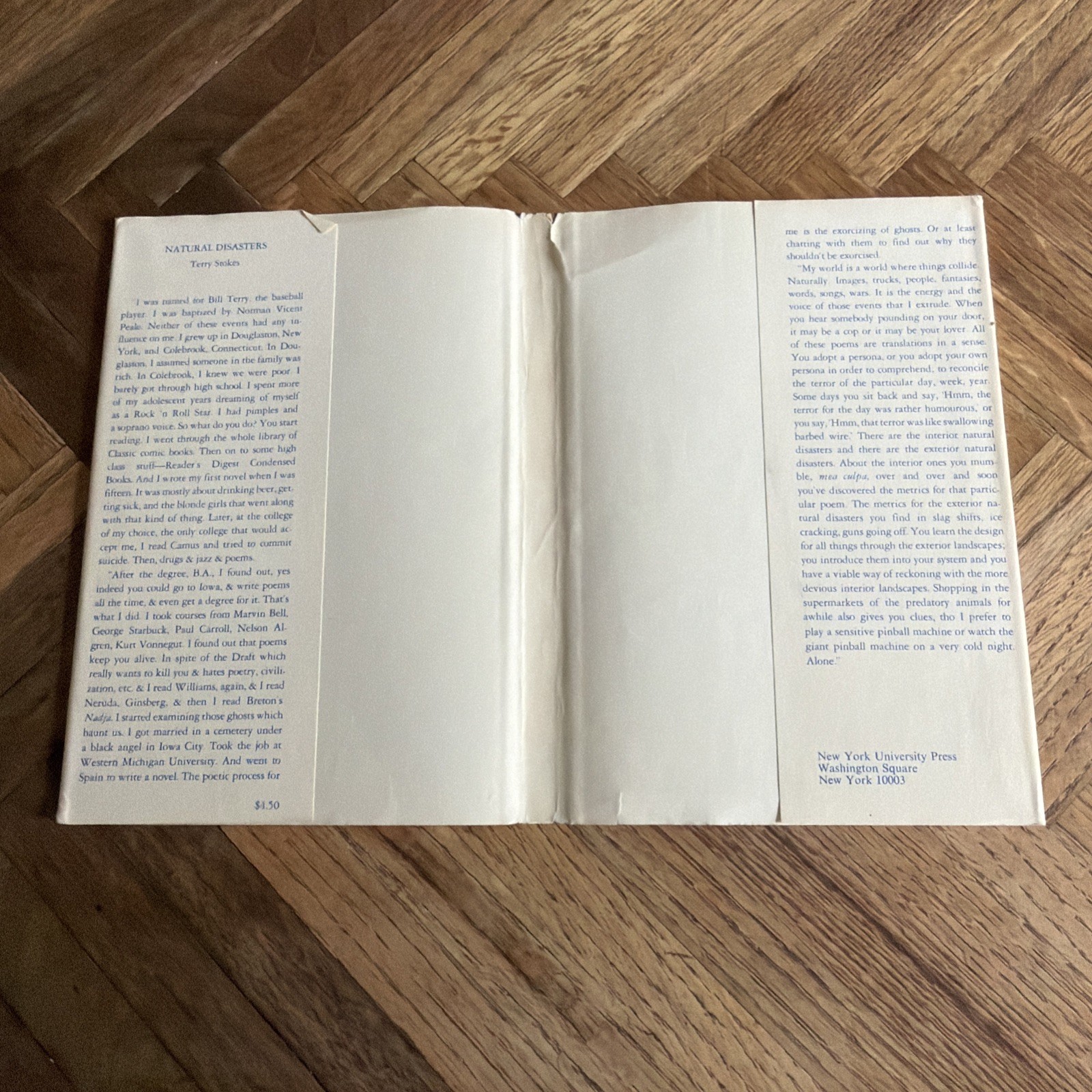 „Natural Disasters“ Poems By TERRY STOKES (HCDJ, 1971)