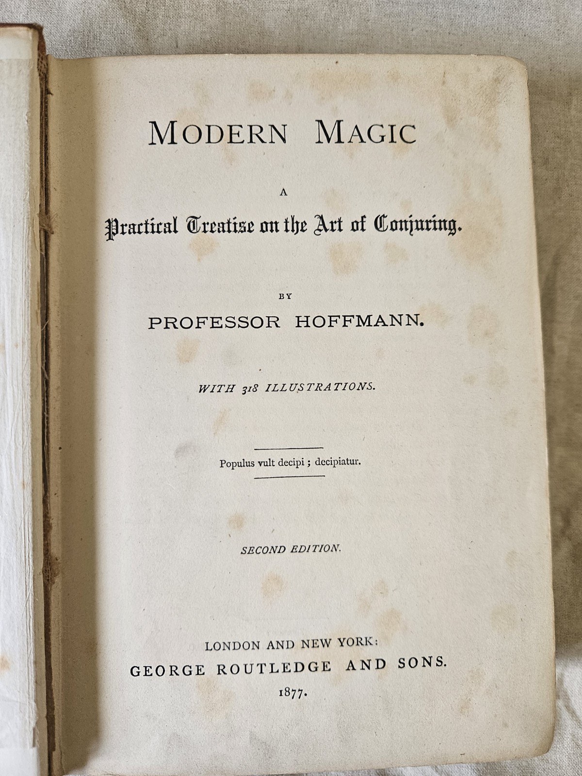1877 MODERN MAGIC Professor Hoffmann 2ND EDITION Victorian Conjuring Book RARE!