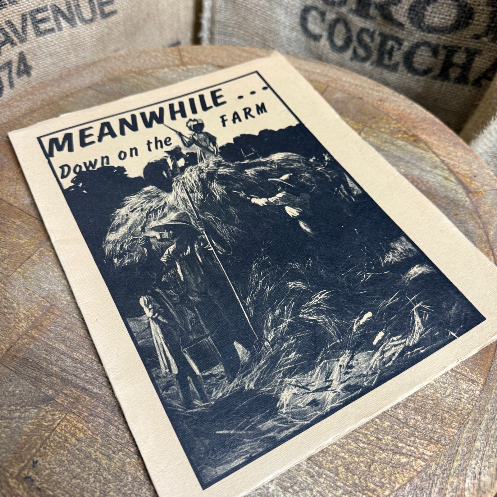 Meanwhile Down on the Farm Al Herman 1971 Steam Thresher Harvest Americana