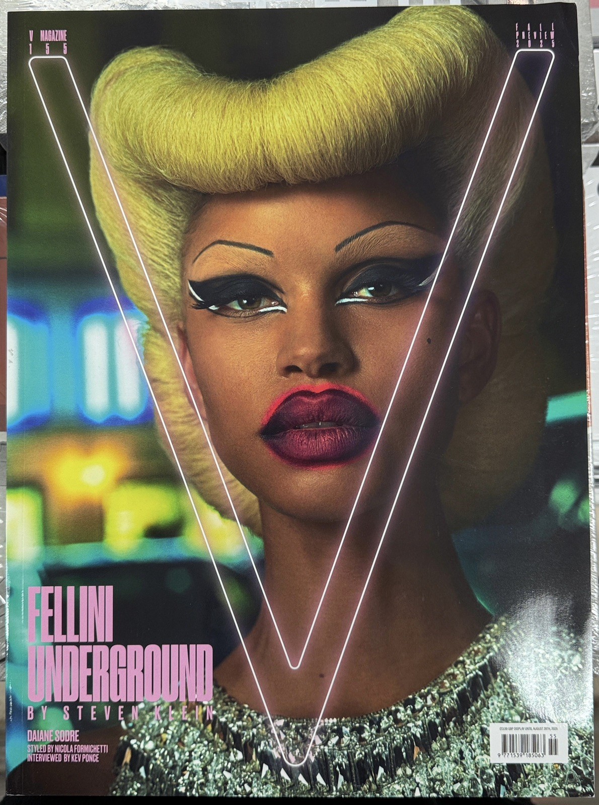 V MAGAZINE #155-FALL PREVIEW 2025-FALLINI UNDERGROUND-DAIANE SODRE-Brand New