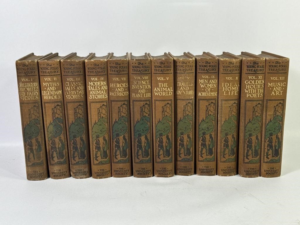 The Young Folks Treasury 12 Volumes 1921 The University Society