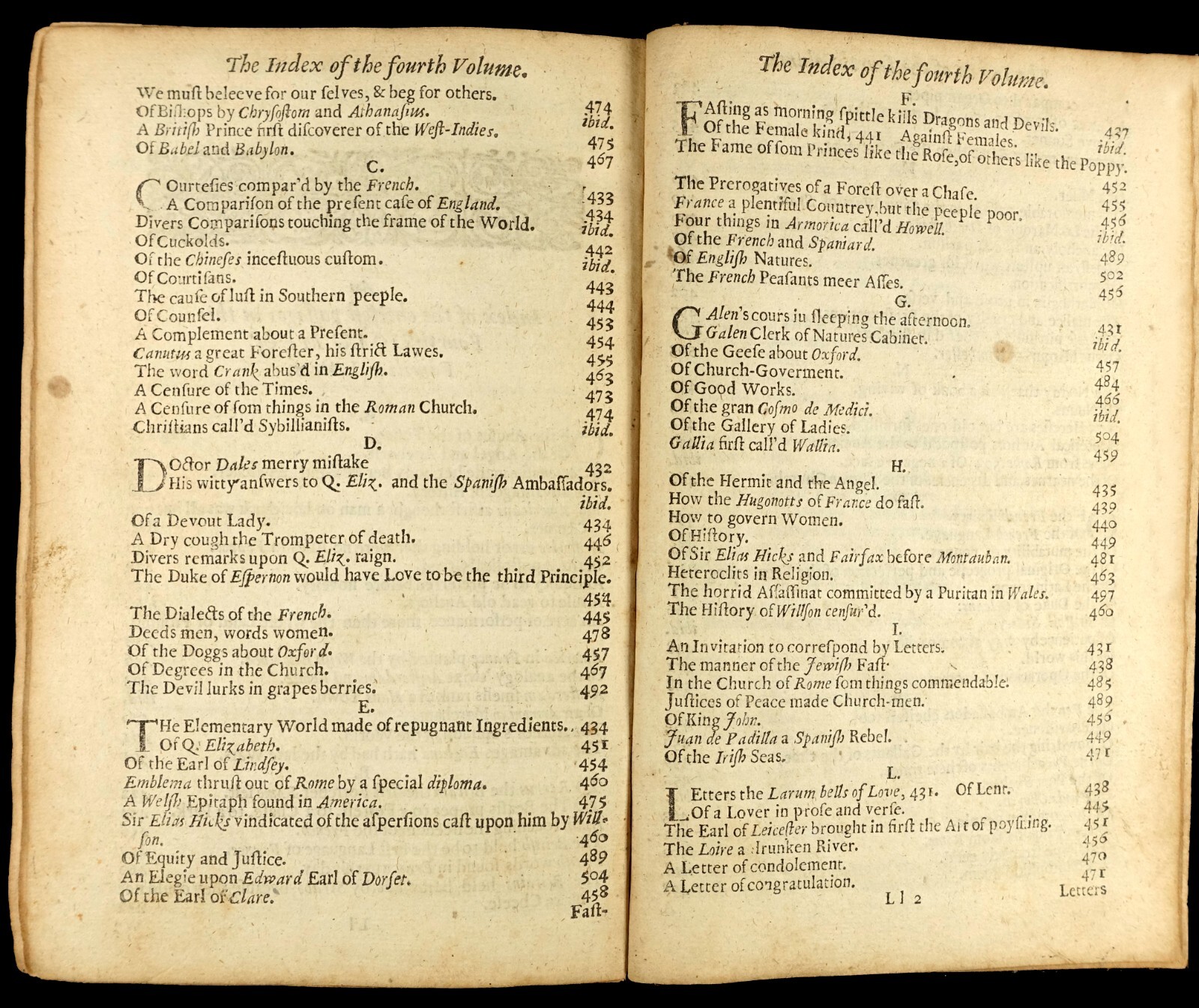 1673 HOWELL. EPISTLE LETTER KING JAMES ERL VISCOUNT KNIGHT BISHOP CAPTAIN DOCTOR