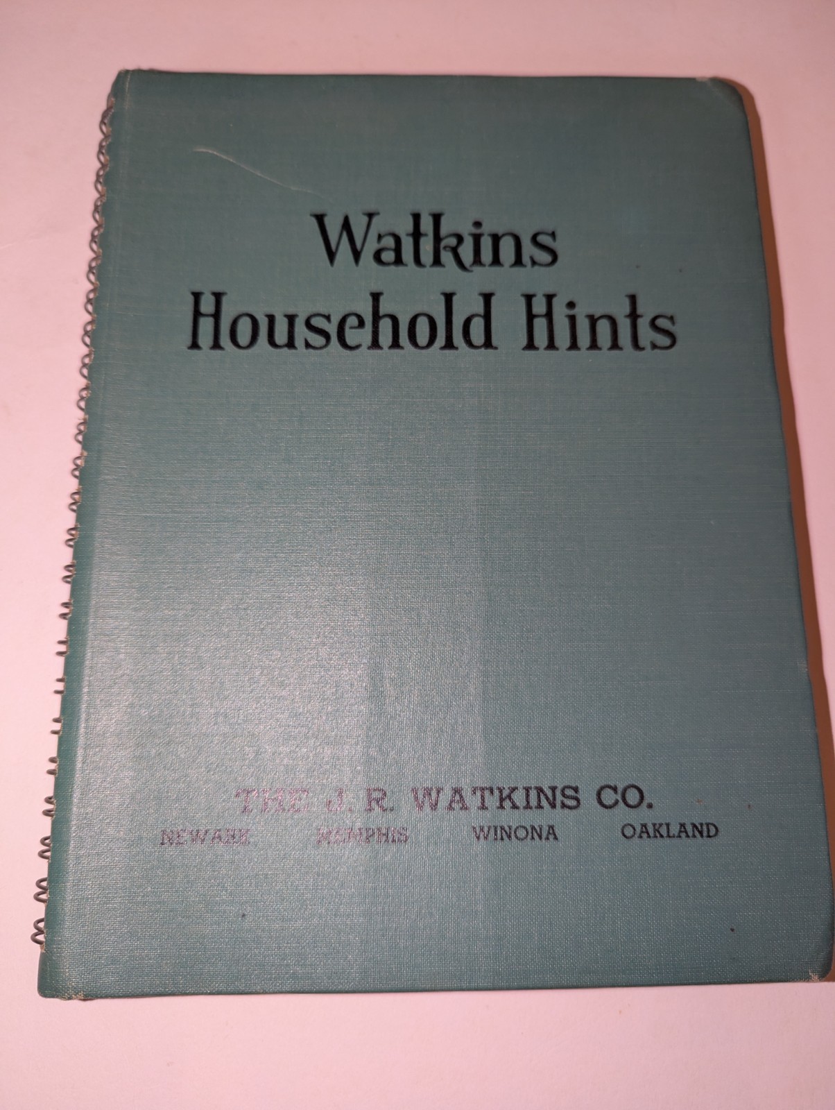 Watkins Household Hints Book 1941 HC Spiral Binding , J.R. Watkins Co. , 1st Ed