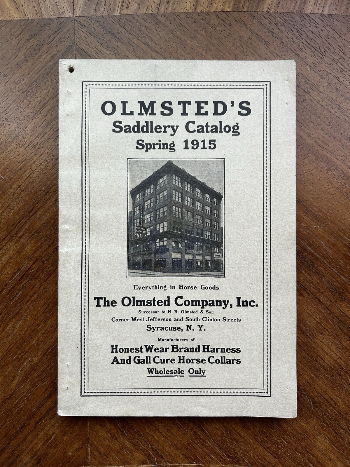 Antique 1915 Olmsted’s Saddlery Catalog Horse Goods Western Honest Wear Harness