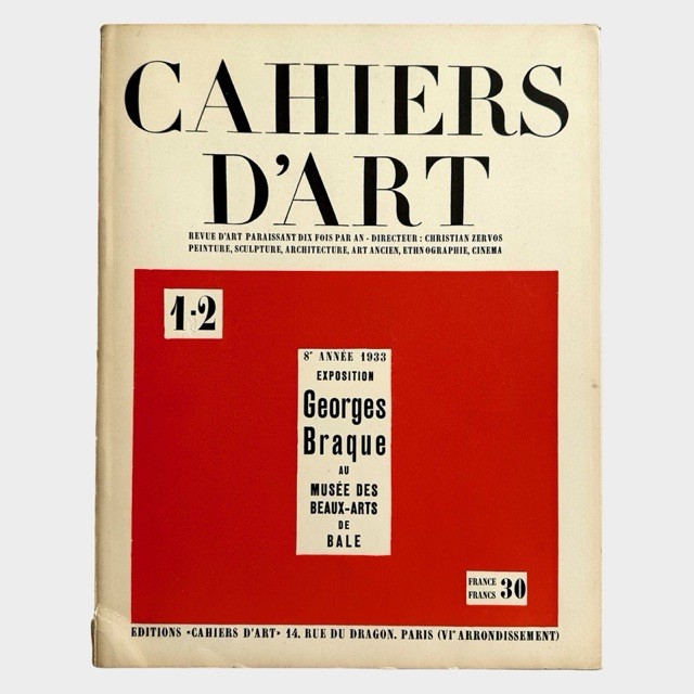 Cahiers d’Art 1933 1-2 Issue (Special Edition on Georges Braque)