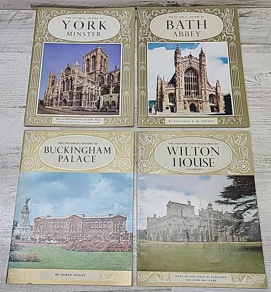 Pictoral History of Buckingham Palace York Wilton Bath Abbey Lot of 4 Books 1968