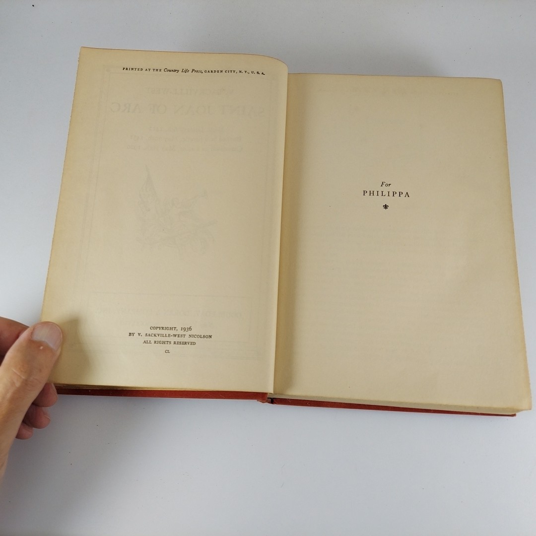 Saint Joan Of Arc V. Sackville-West 1938 Doubleday, Doran And Company HC