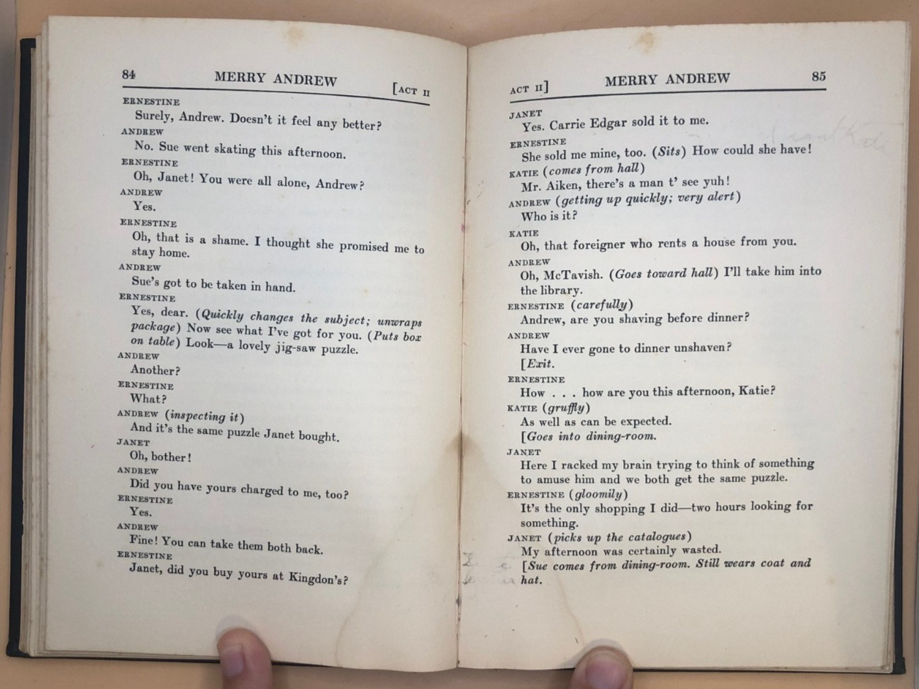 ANTIQUE Merry Andrew 3 Act Comedy Lewis Beach 1ST RARE OLD VINTAGE ANTIQUE VTG