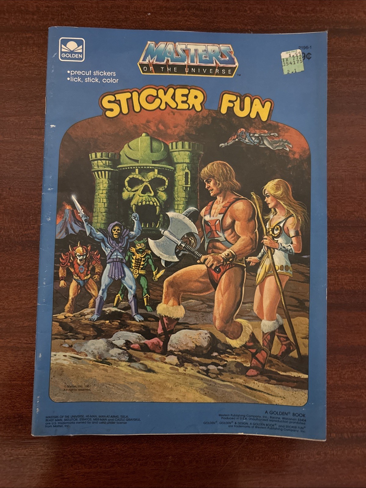 1982 He-Man Masters of the Universe MOTU Sticker Fun Book Vintage With Stickers