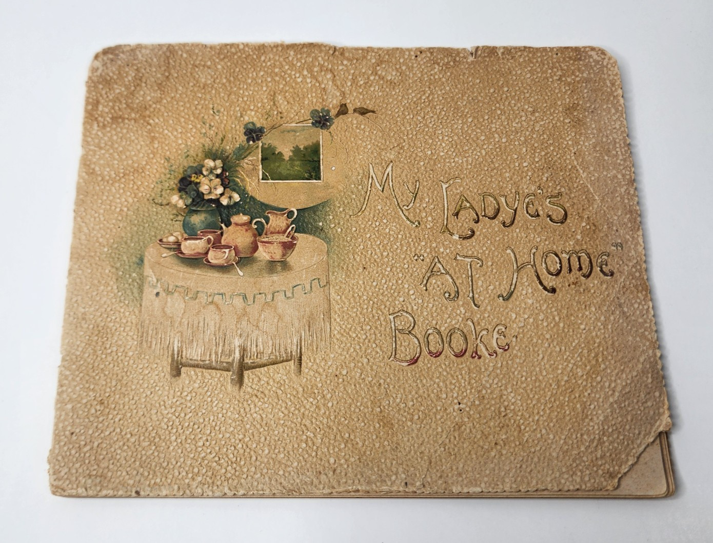 My Ladye’s At Home Booke – Antique Victorian Weekly Engagements Book [READ DESC]