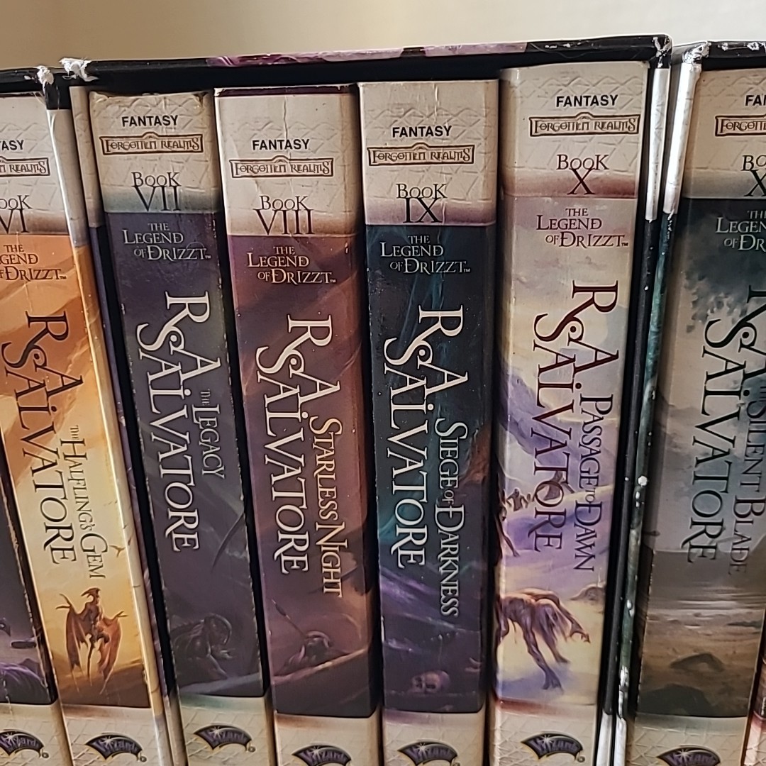 Legends of Drizzt 1 2 4-7 8-13 Salvatore Forgotten Realms Crystal Sojourn Silver