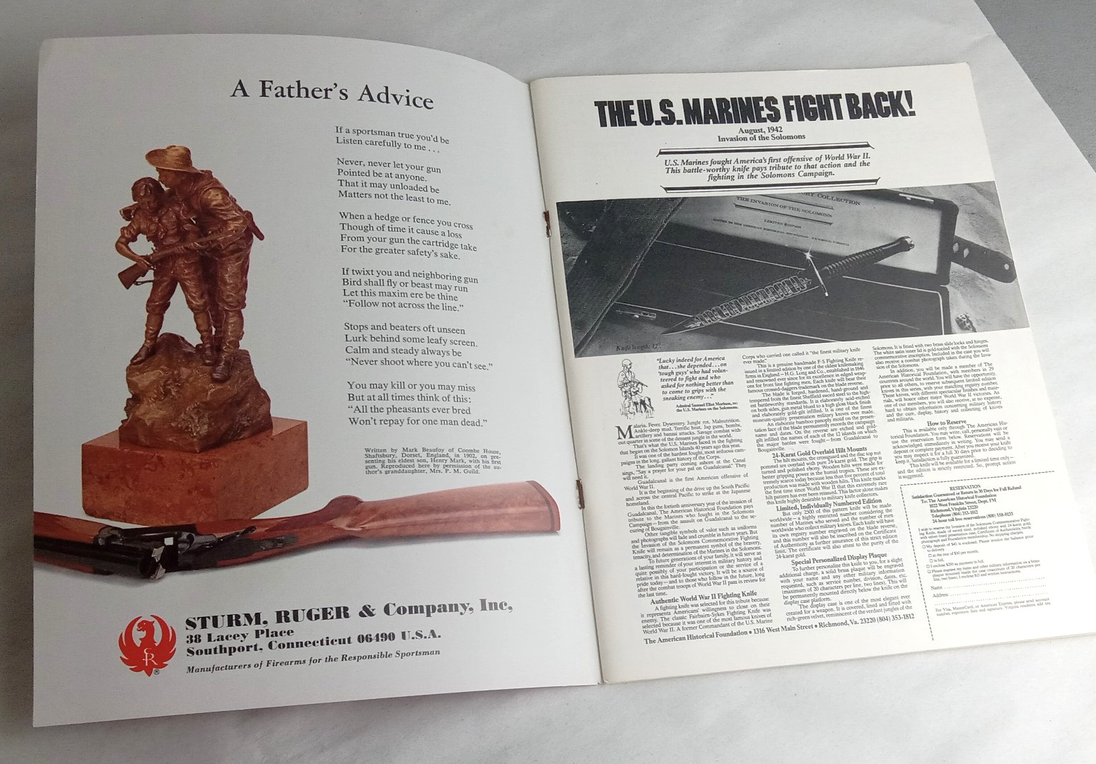 First 1st Marine Division Association 1982 Reunion Booklet
