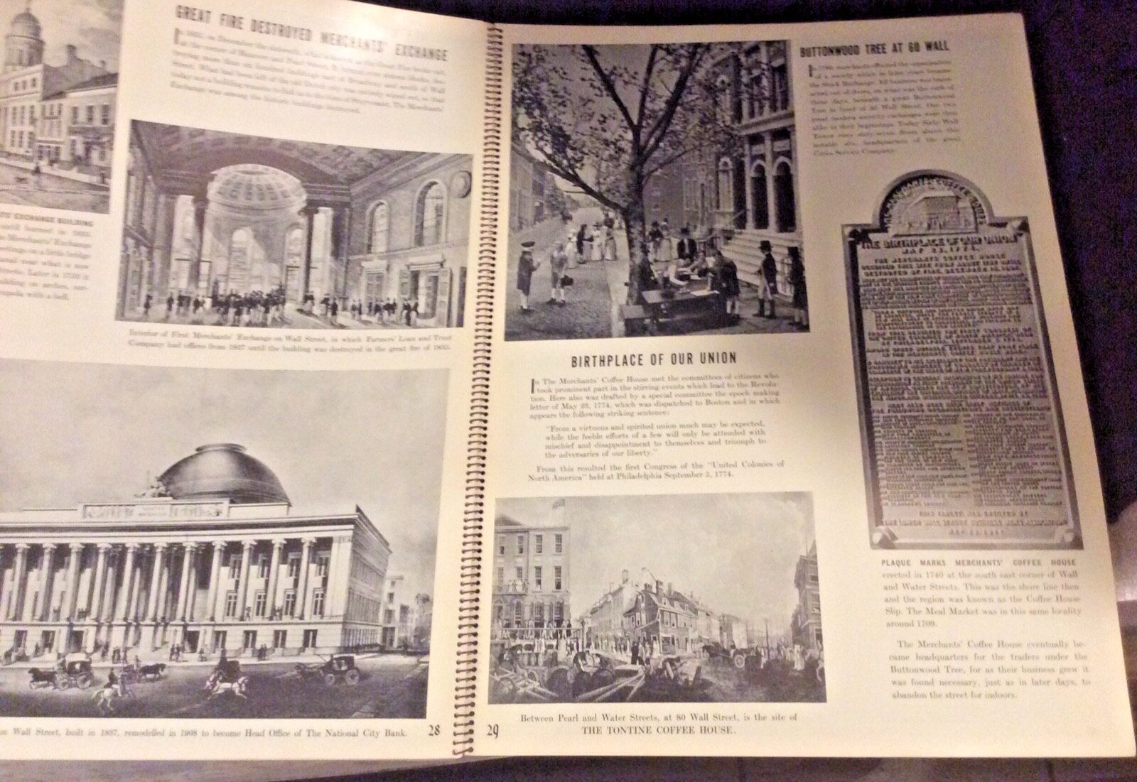 Streets Of Old New York Historical Picture Book Gardner Osborn 1939 Softcover