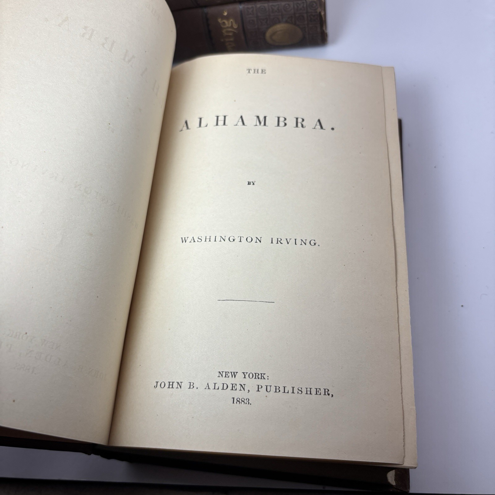 Antiquarian HC Books Washington Irving 3 volume set 1883 Caxton Ed Alden READ