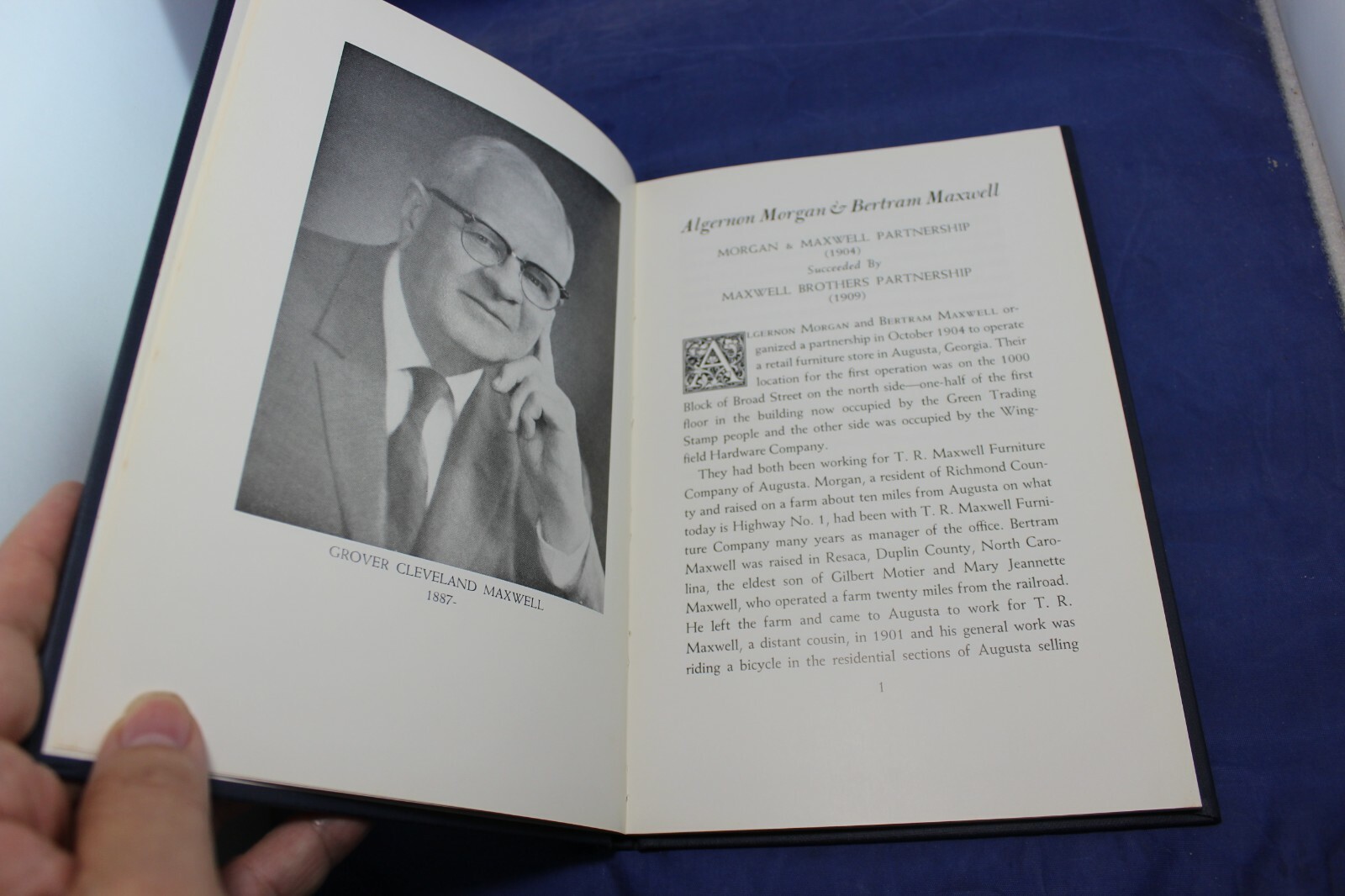 Maxwell Brothers Furniture Business Augusta GA 1904-1968 Grover C Maxwell SIGNED