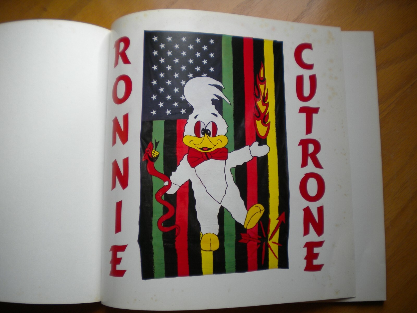 1985 Ronnie Cutrone Signed & Hand Drawn Book Shafrazi Gallery