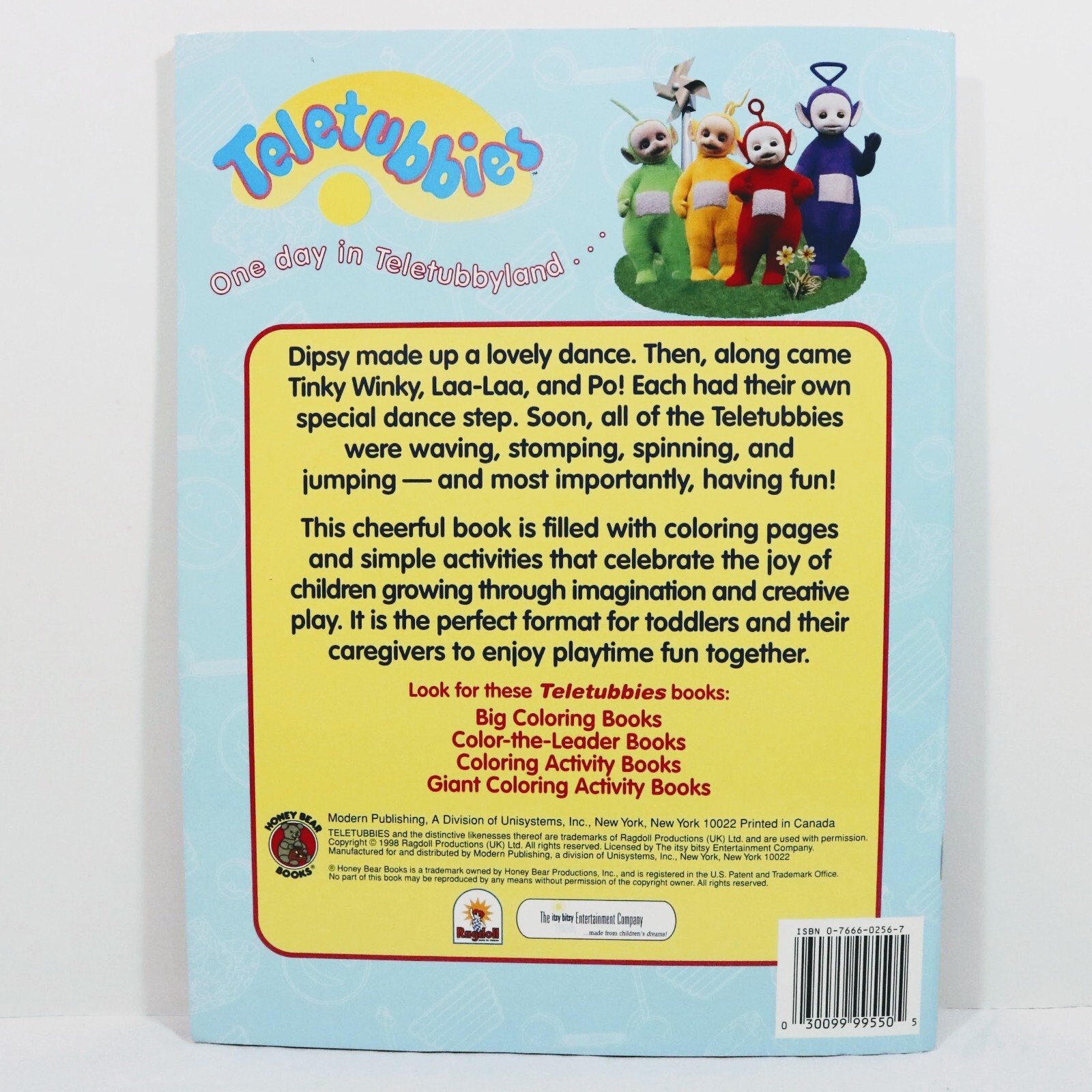1998 Teletubbies Coloring Activity Book Dipsy’s Day To Dance