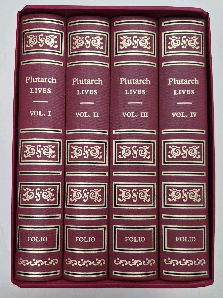 Plutarch Lives – The Folio Society – 4 Volume Set – 2010 – Ships Insured FREE