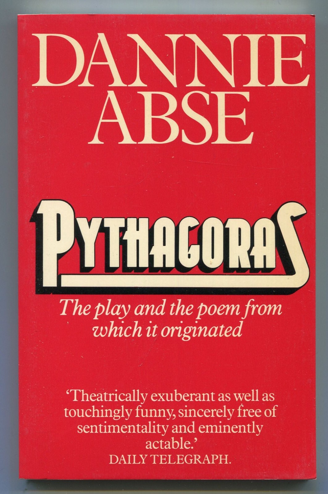 Dannie ABSE / Pythagoras Signed 1st Edition 1979