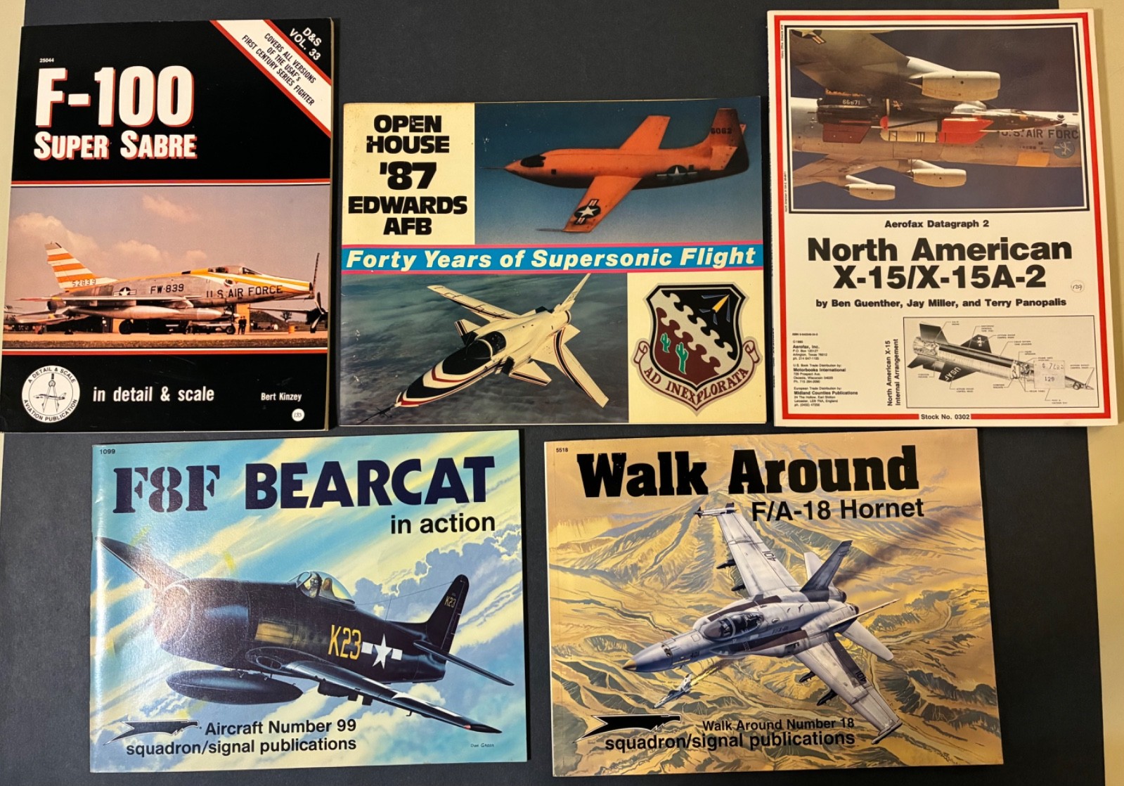 FIVE MILITARY AVIATION BOOKS: 1987 OPEN HOUSE EDWARDS AIR FORCE BASE + 4 More!