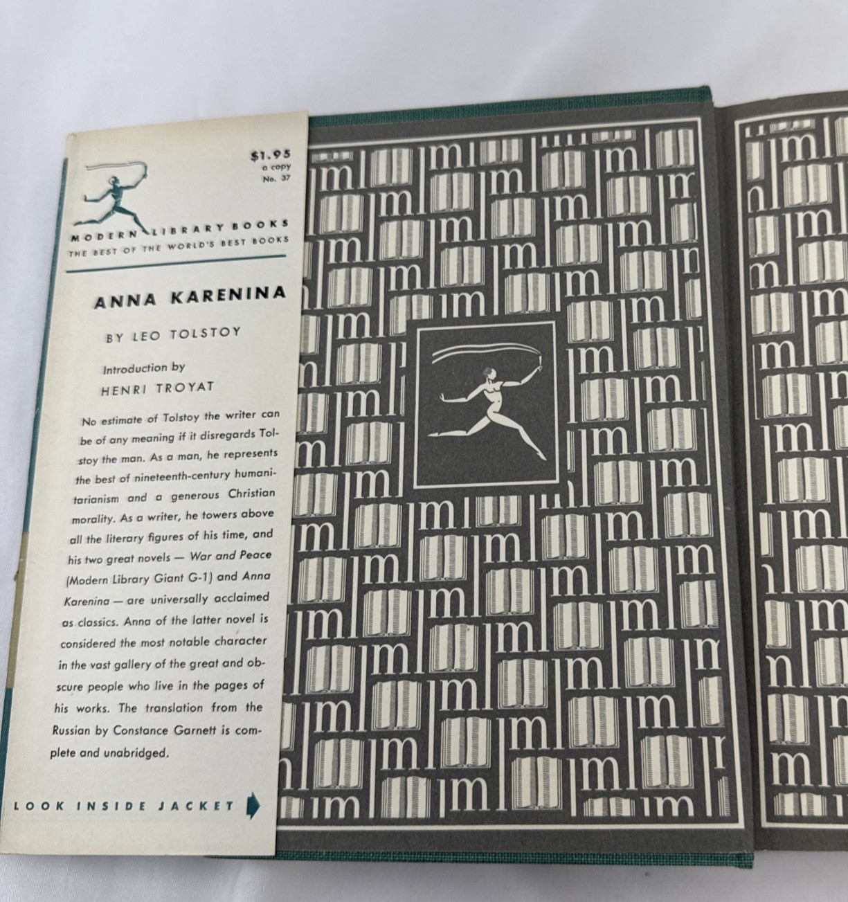 VTG Anna Karenina Leo Tolstoy The Modern Library 1950 HD DJ V Good