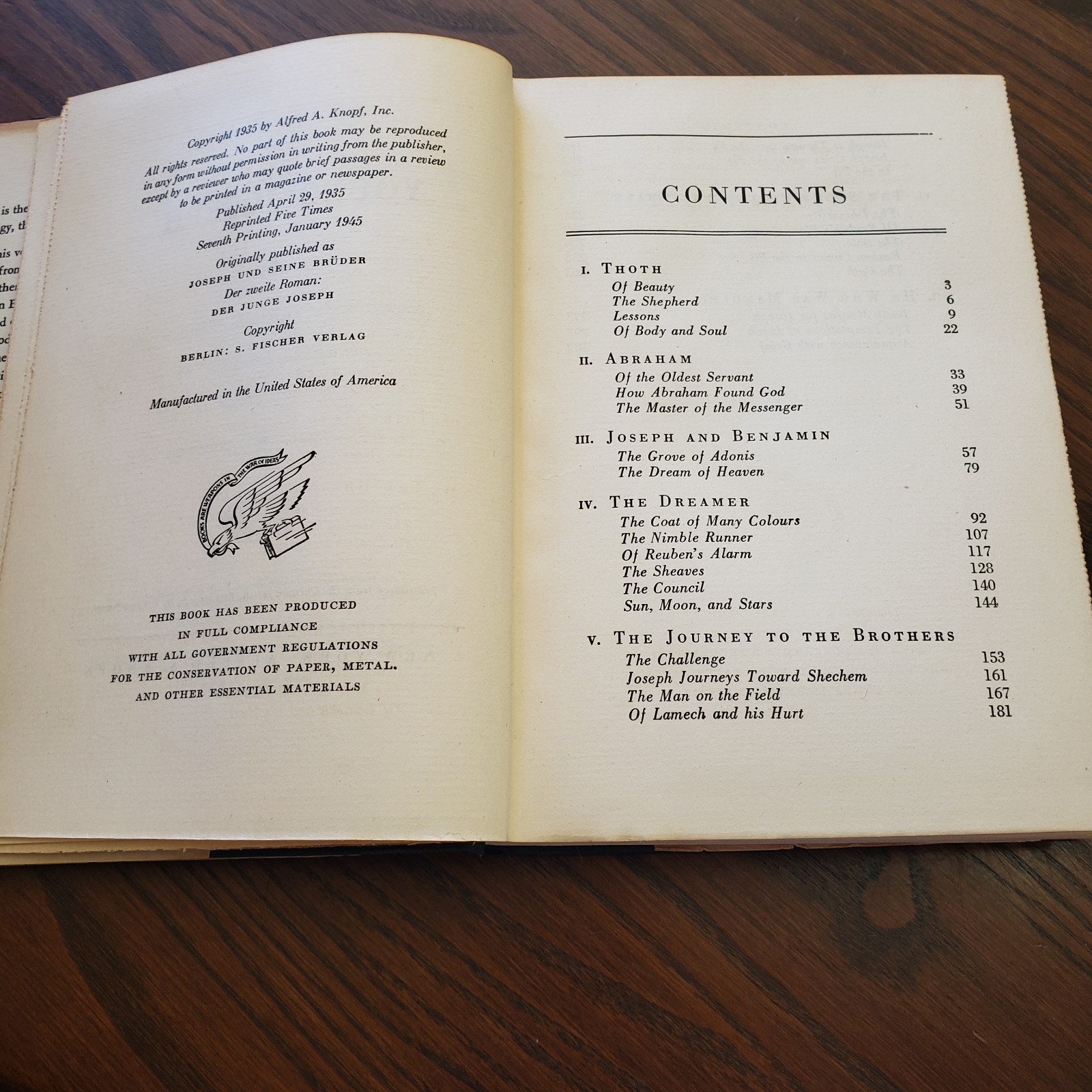 Young Joseph Thomas Mann 8th Print Published 1945