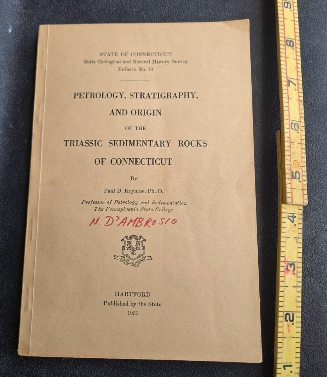 Petrology, Strat., and Origin of Triassic Rocks of Connecticut, 1950, P. Krynine