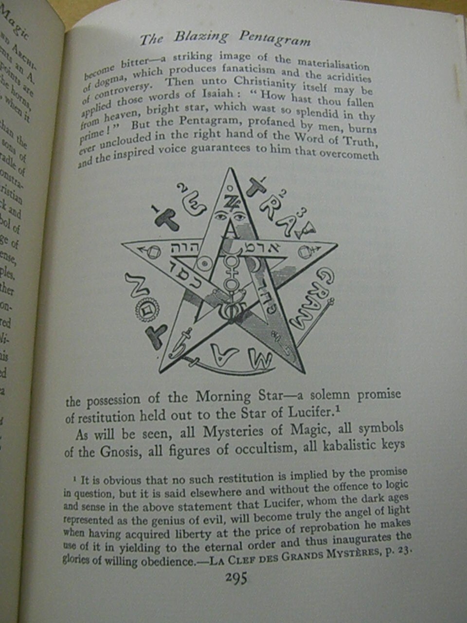 Transcendental Magic -Eliphas Levi MYTH OCCULT WITCHCRAFT KABBALAH BLACK SABBATH