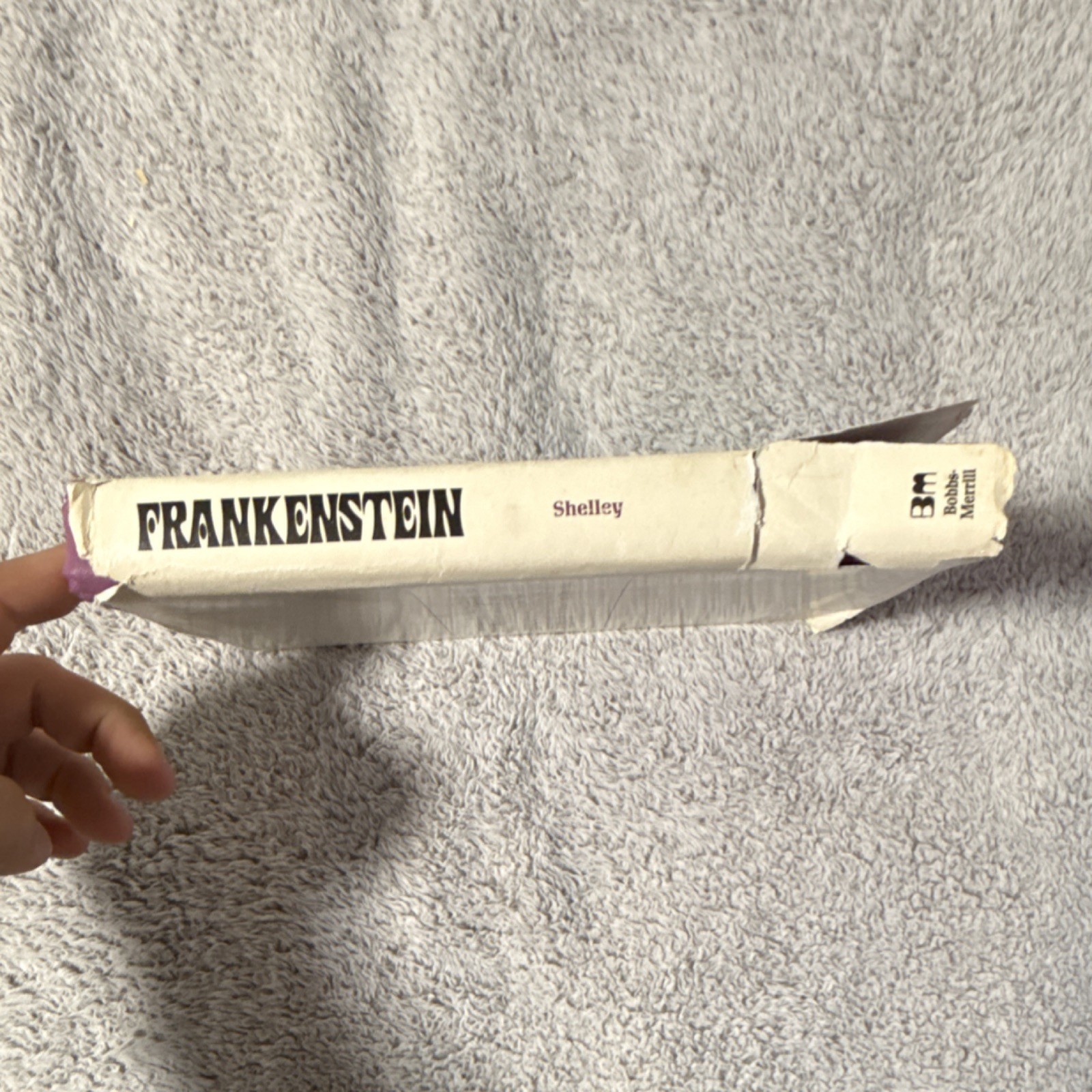 Mary Shelley Frankenstein 1818 Text Hardcover Bobbs-Merrill Edited 1975 Edition