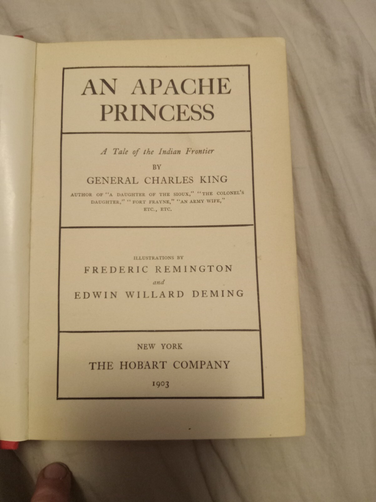 An apache princess by general charles king 1903 book