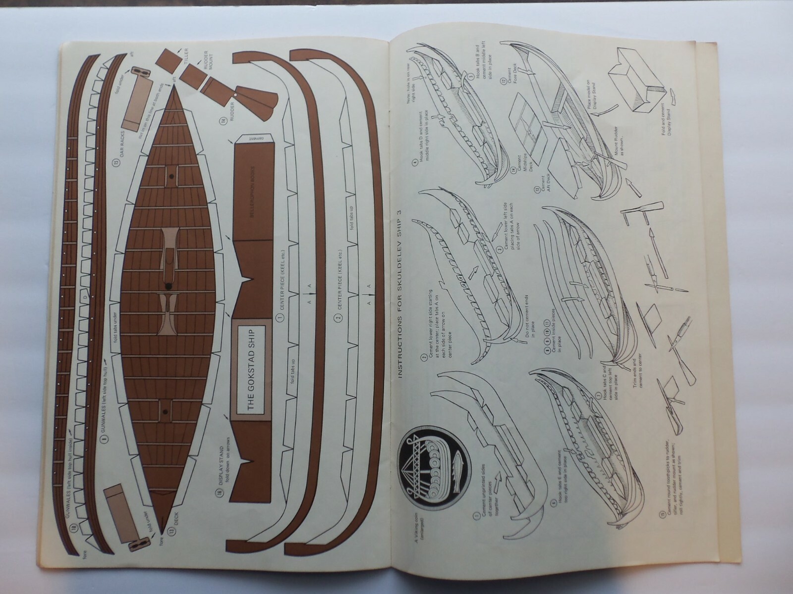 Viking Ships to cut out & put together – 1980 – Bellerophon Books – Unused