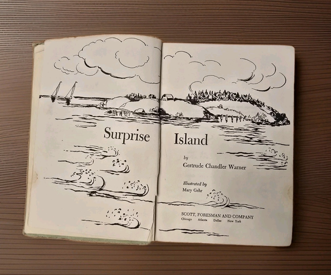 Surprise Island Gertrude Chandler Warner 1949 Vintage Hardcover Boxcar Children