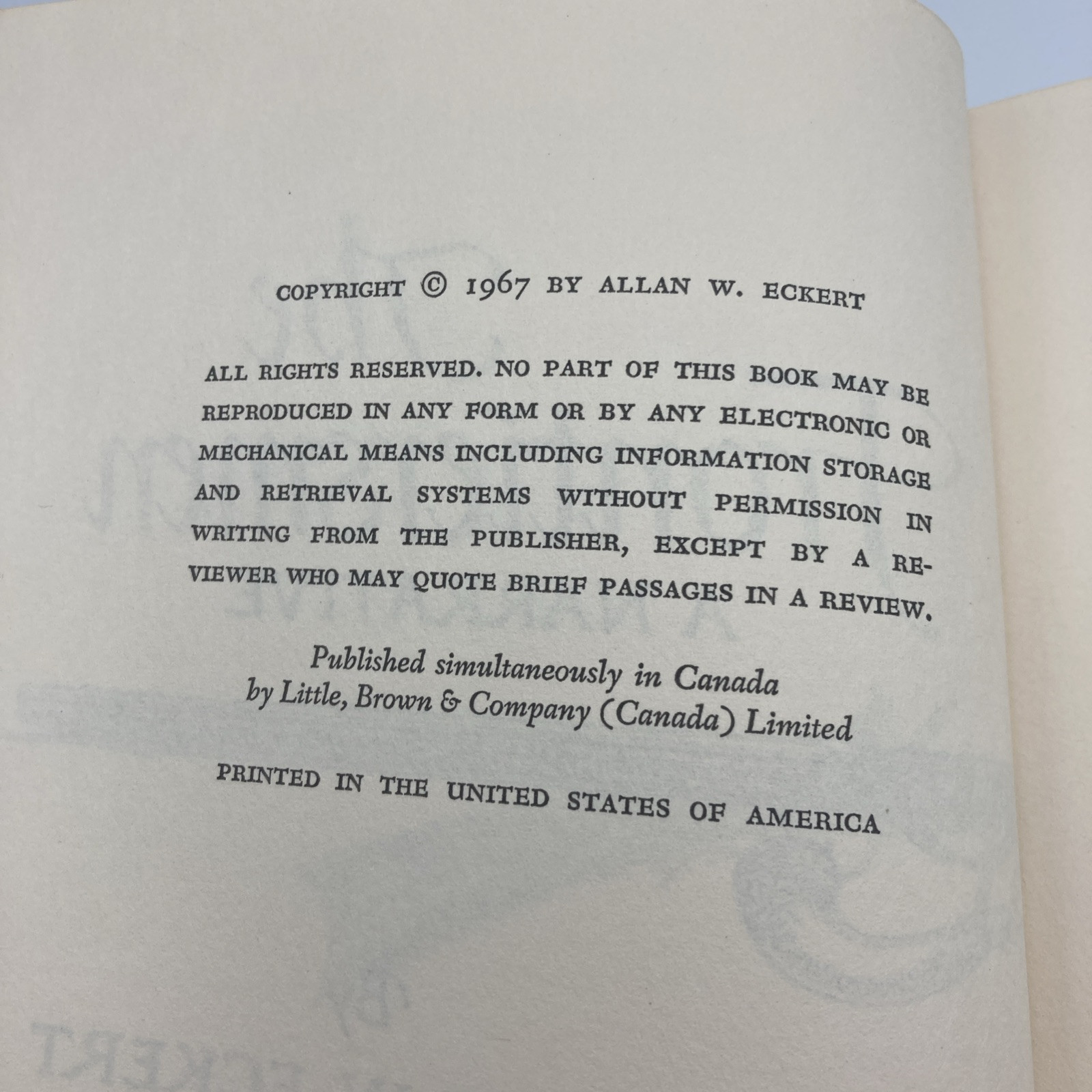 The Frontiersmen Allan Eckert – No Printing Info – No Dust jacket – Damage
