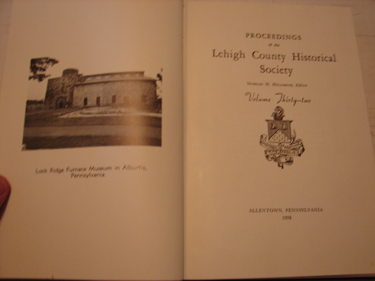 Proceedings Lehigh County Historical Society 1978 Allentown, Pa Agriculture 1920