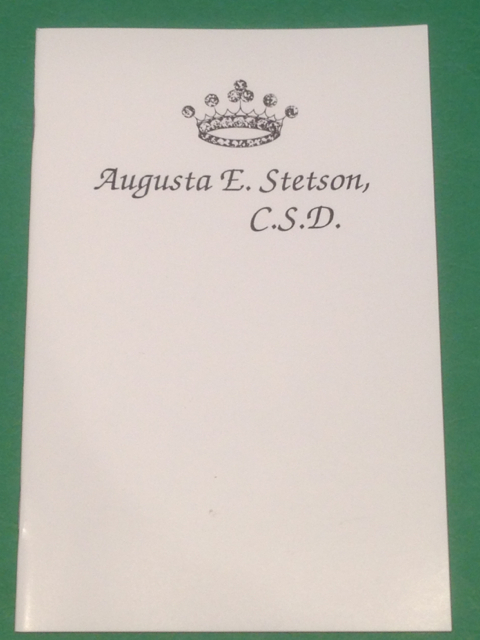 ***[Augusta E. Stetson. C.S.D., Christian Science, Mary Baker Eddy]***