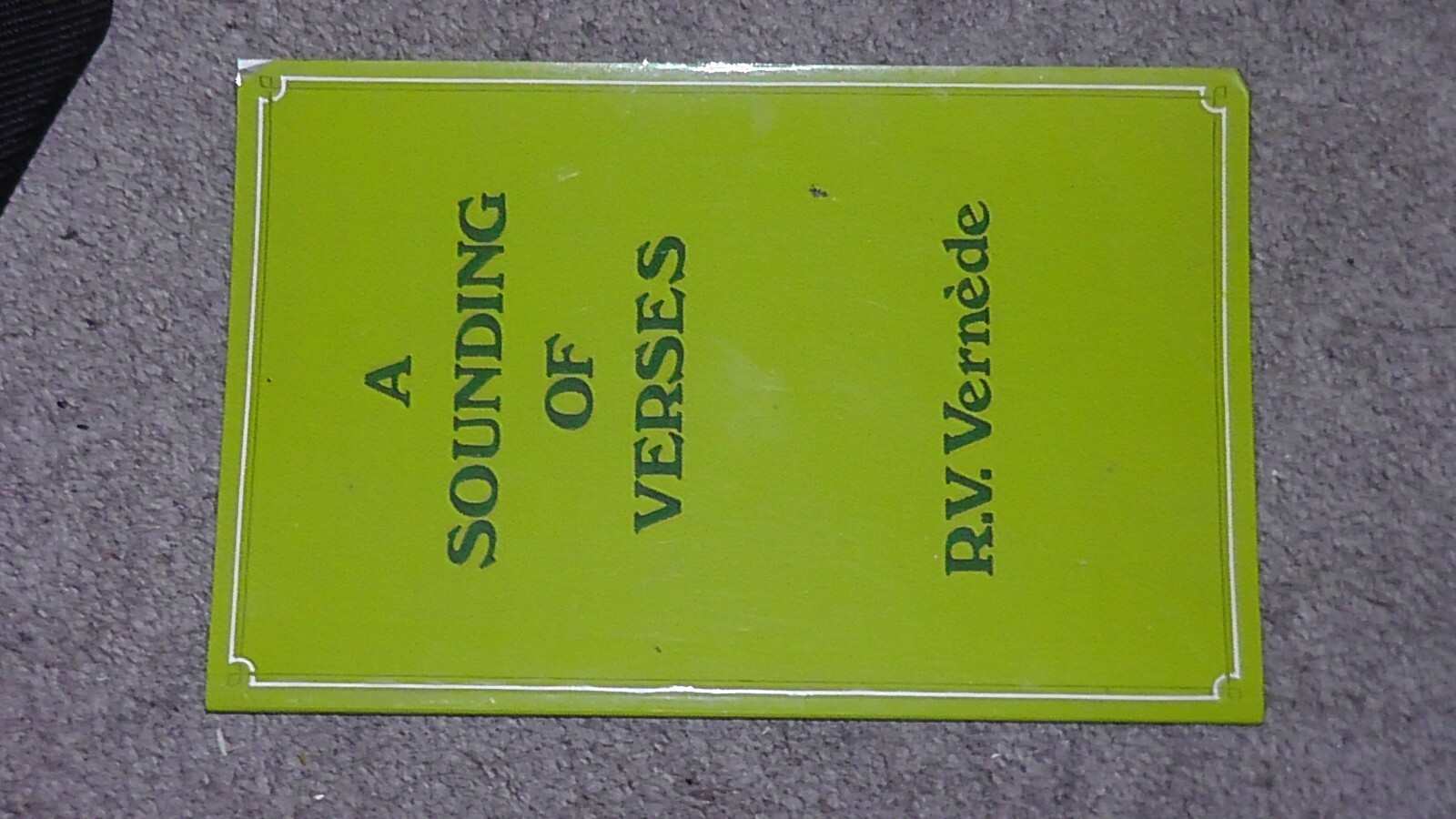 A sounding of verses by R V Vernede