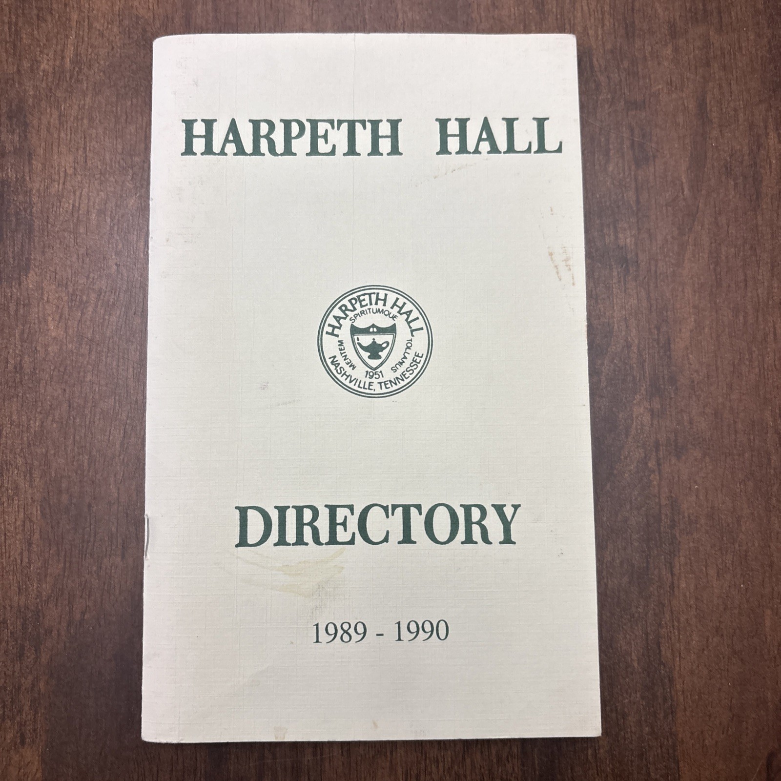 Directory Harpeth Hall School Nashville Tennessee TN 1989-1990 Book 82 Pages