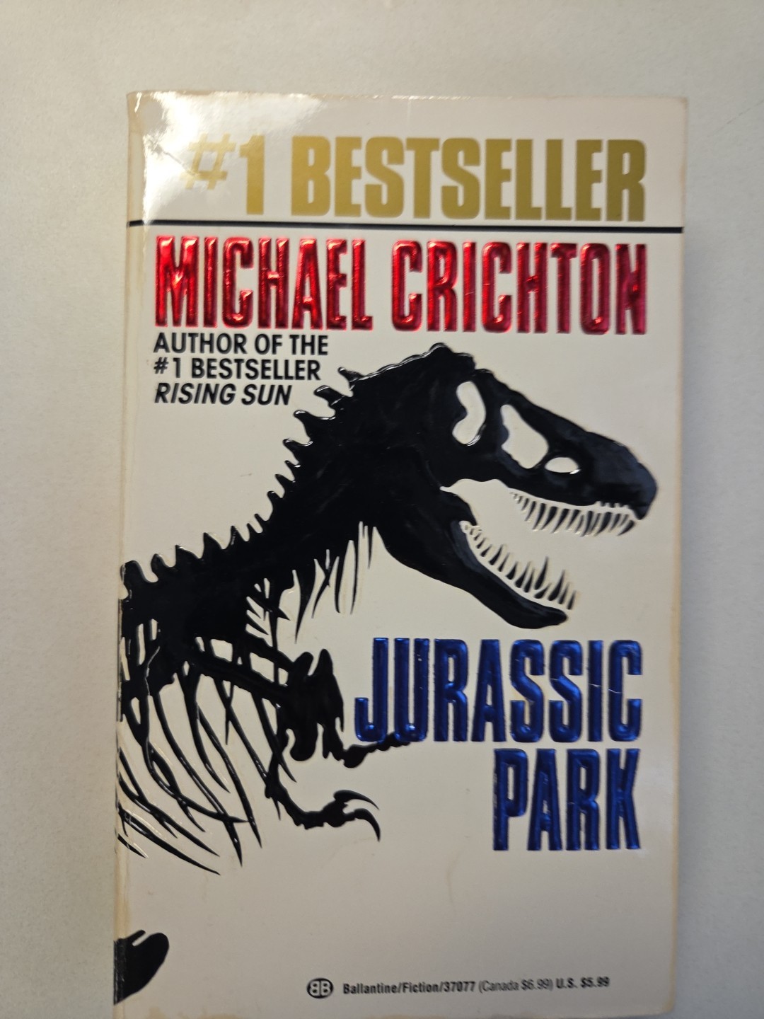 Jurassic Park by Michael Crichton 1991 Ballantine 15st Printing Paperback-C3