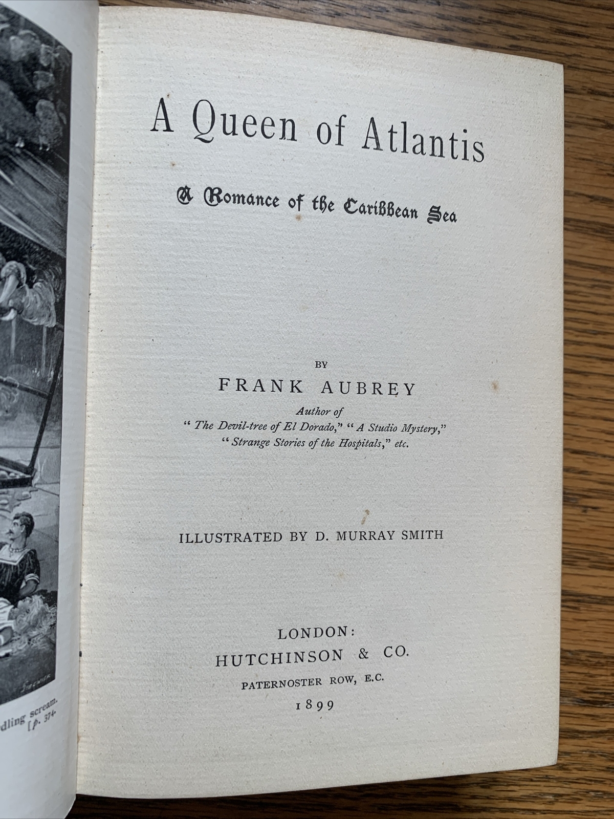 A Queen of Atlantis by Frank Aubrey (First edition) 1899 Hutchinson London