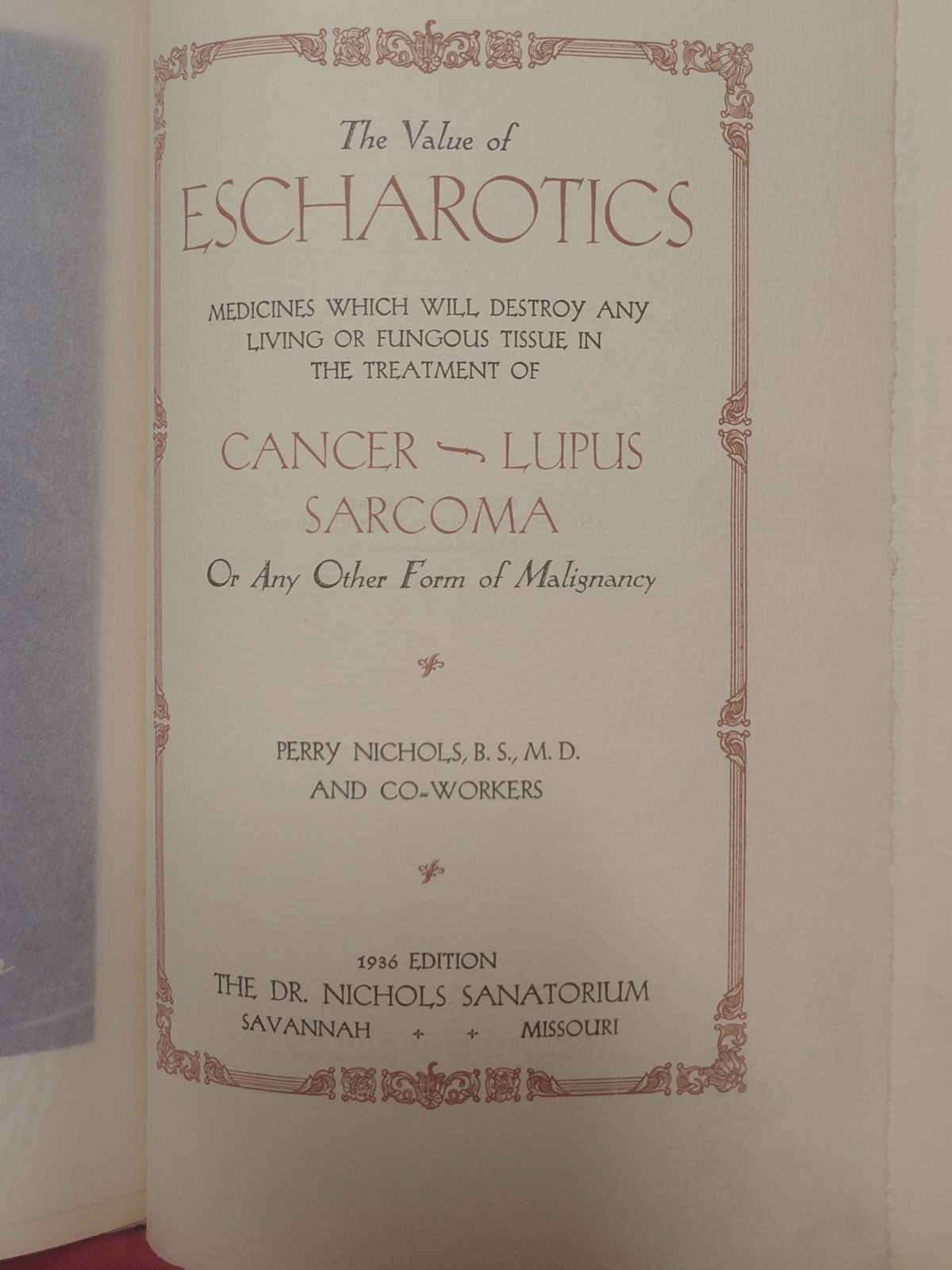 Old Book 1936 Cancer It’s Proper Treatment And Cure